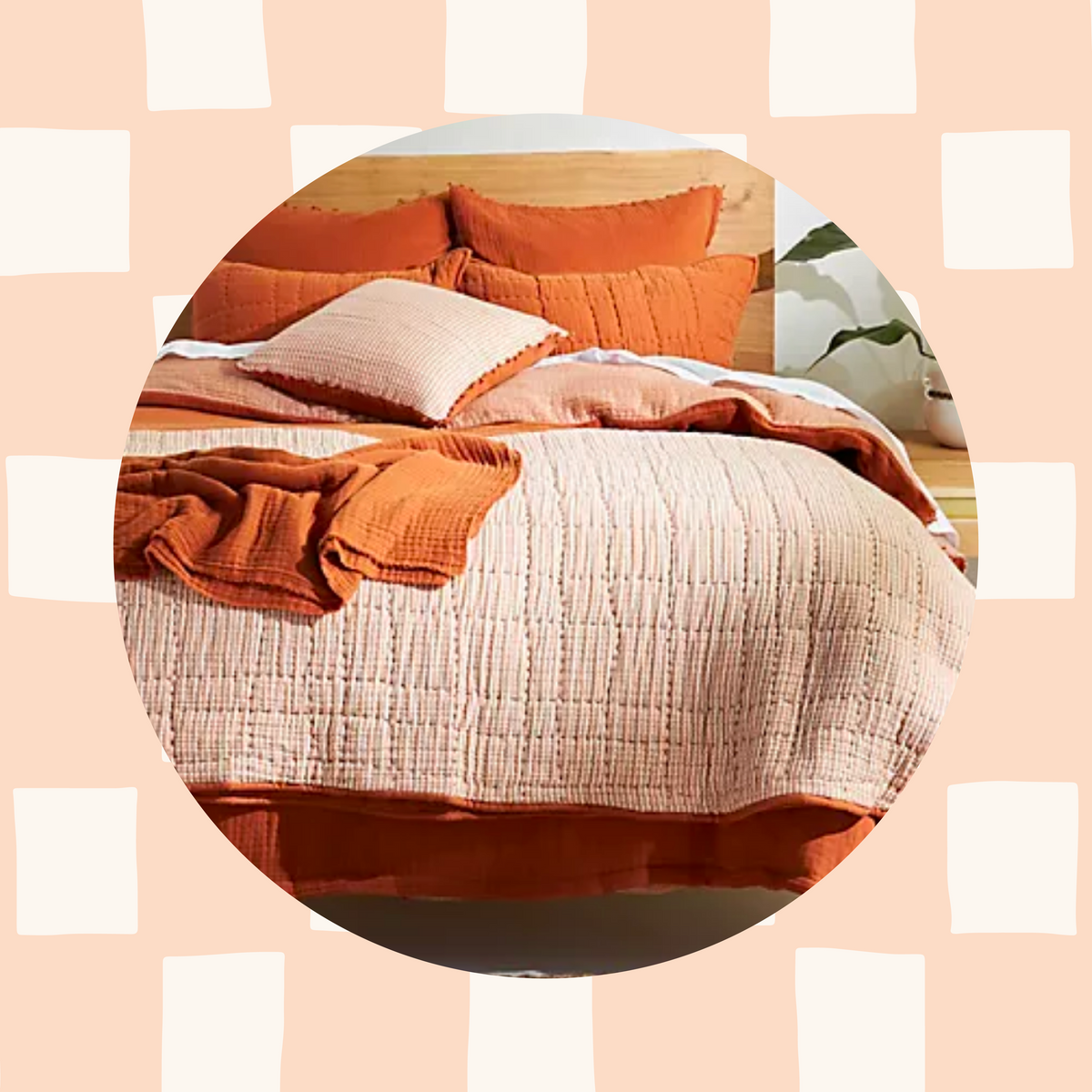 rust orange bedding 