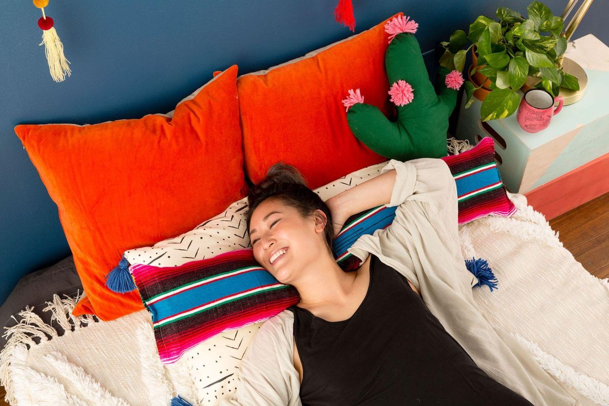 woman smiling at home personal growth goals